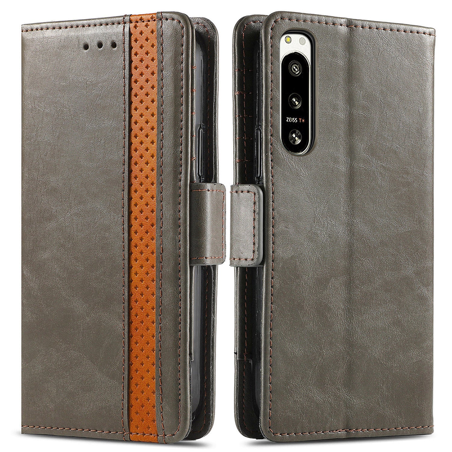 CASENEO 002 Series Anti-scratch Phone Cover for Sony Xperia 5 IV 5G Business Splicing Style RFID Blocking PU Leather TPU Phone Case Flip Wallet Stand CASENEO 002 Series Anti-scratch Phone Cover for Sony Xperia 5 IV 5G Business Splicing Style RFID Blocking PU Leather TPU Phone Case Flip Wallet Stand